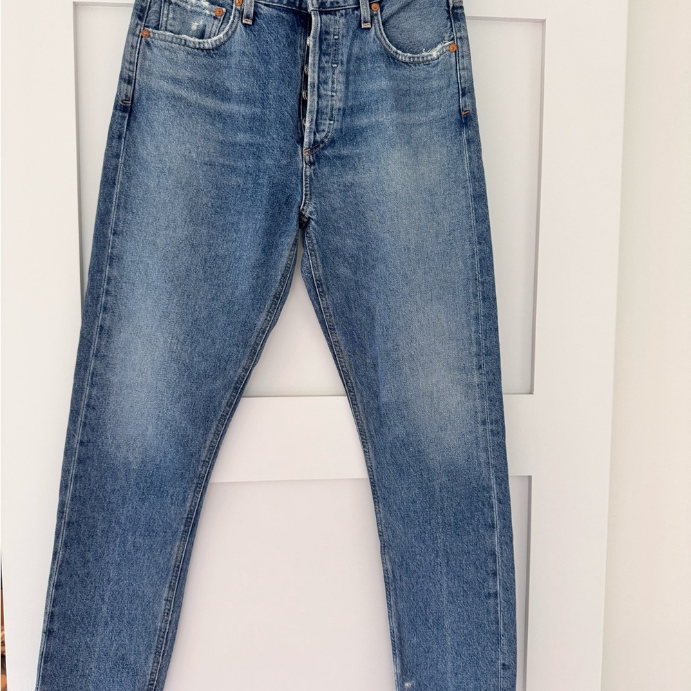 Agolde Blue High Rise Jeans Classic Style